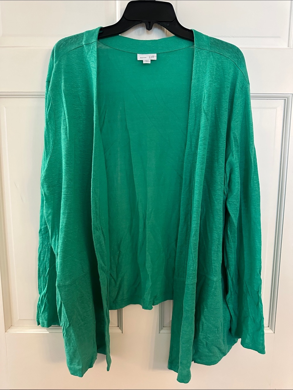 J. Jill Teal Open-Front Lightweight Cardigan